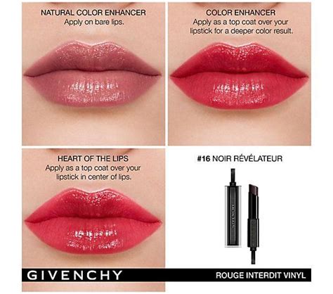 givenchy black lip.balm|Givenchy rouge interdit temptation black.